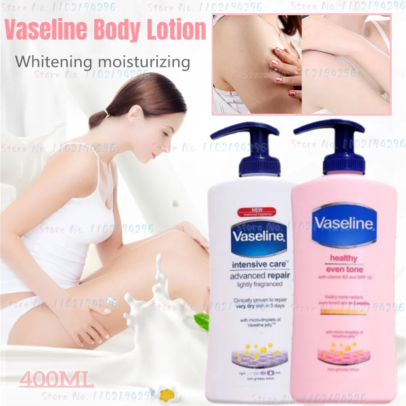 400ML Vaseline Whitening Body Lotion Niacinamide Men and Women Moisturizing Body Moisturizing Fragrance Moisturizing Shea Butter