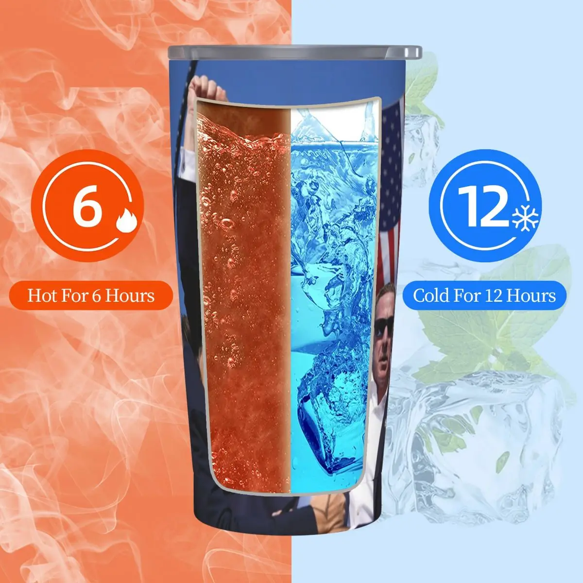 2024 Трамп ралли стрельба стакан Дональд выстрел чашки из нержавеющей стали