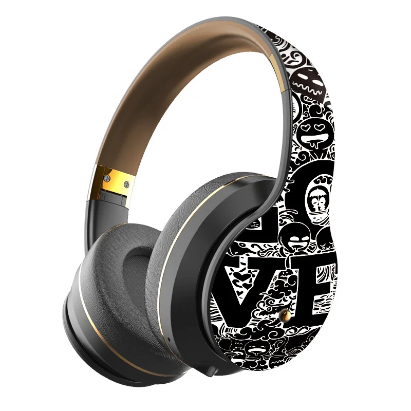 

EL-B1 Over-ear Headphones Creative Graffiti Wireless Bluetooth 5.0 Headphone for Computer Game 016