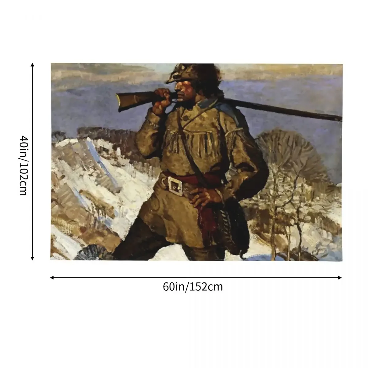 Фото Гобелен «The Frontiersman» от NC Wyeth, гобелены, украшения, настенные обои, домашний декор, художественная роспись, гобелен №3