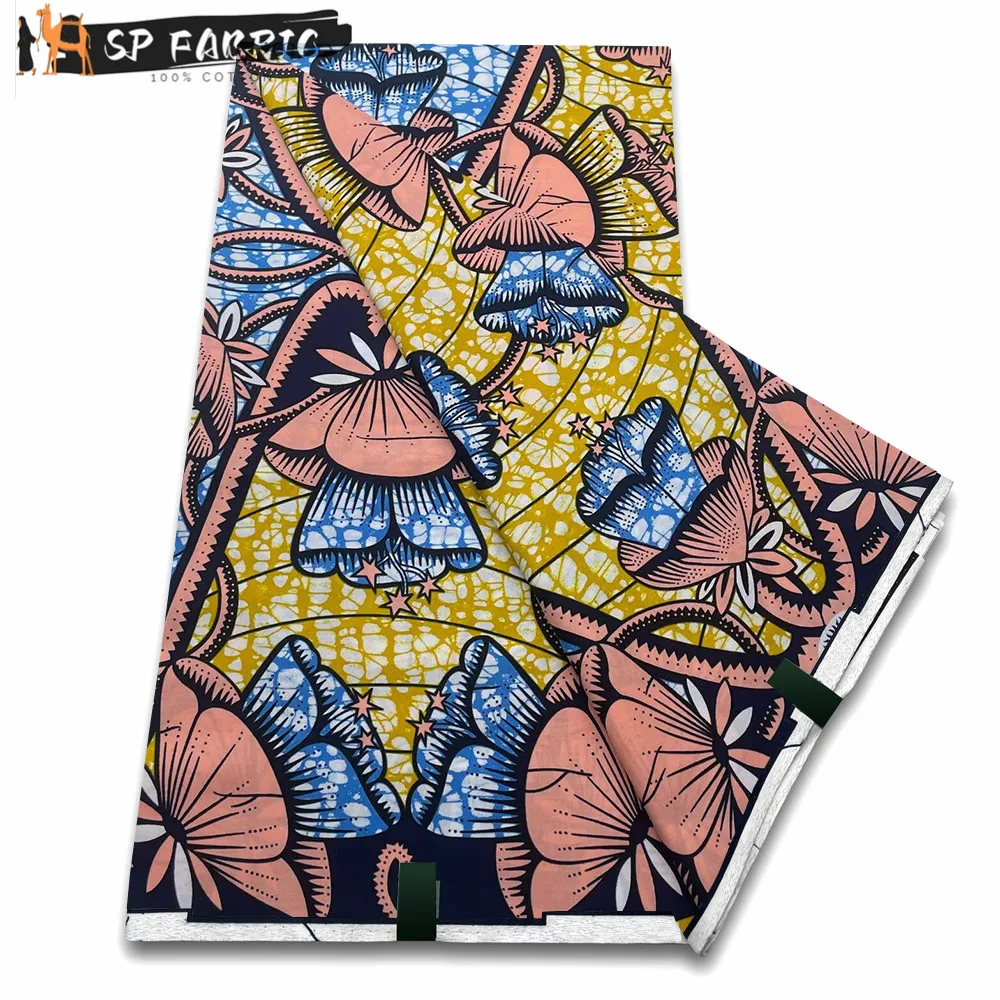 

Супер ткань 100% оригинальная настоящая анкарская ткань Африканская восковая ткань блочный принт батик голландская Ткань 6 ярдов для свадебной вечеринки VL116