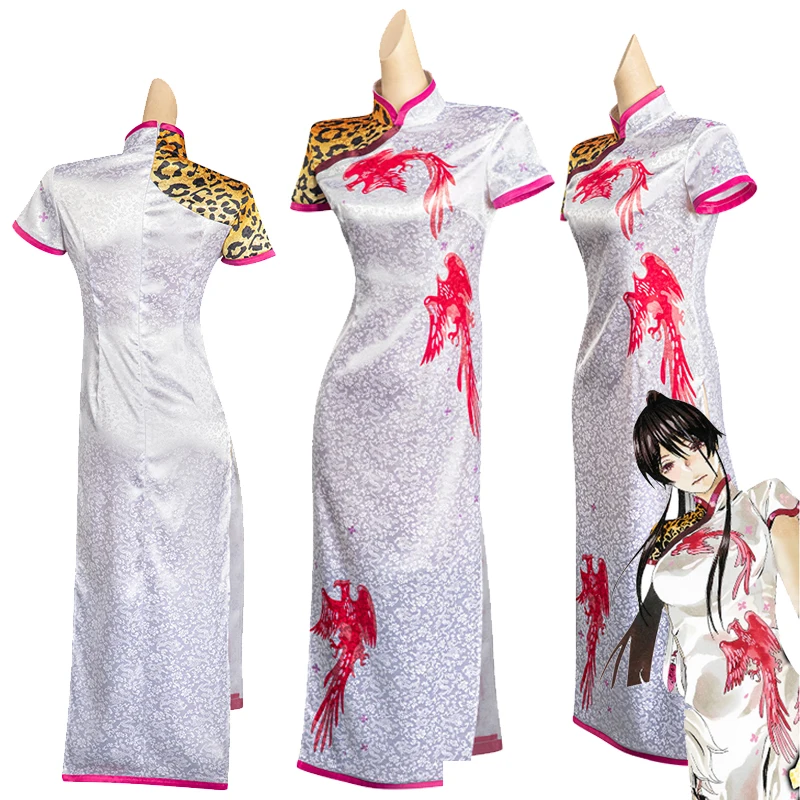 

Платье чонсам, костюм для косплея Jigoku, Raku, Sagiri, женский костюм Sjirts, изящная юбка, комплект для взрослых и девушек, костюм на Хэллоуин