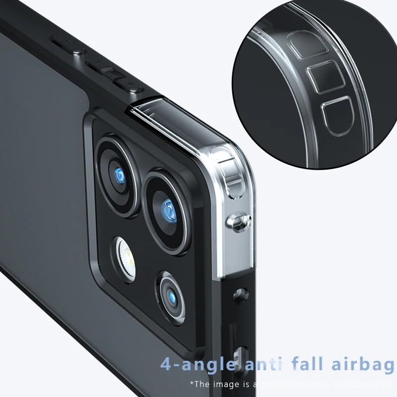 Чехол для Redmi Note 13 Pro 4G POCO M6 X6Pro 5G Роскошная Броня Прозрачная Жесткая задняя крышка +