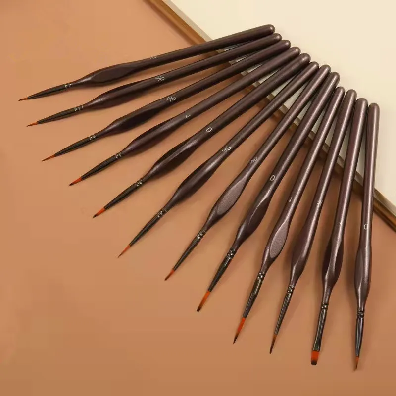 

Набор кистей для рисования, набор из 12 комбинированных кистей с крючком, ручка, для рисования акварелью