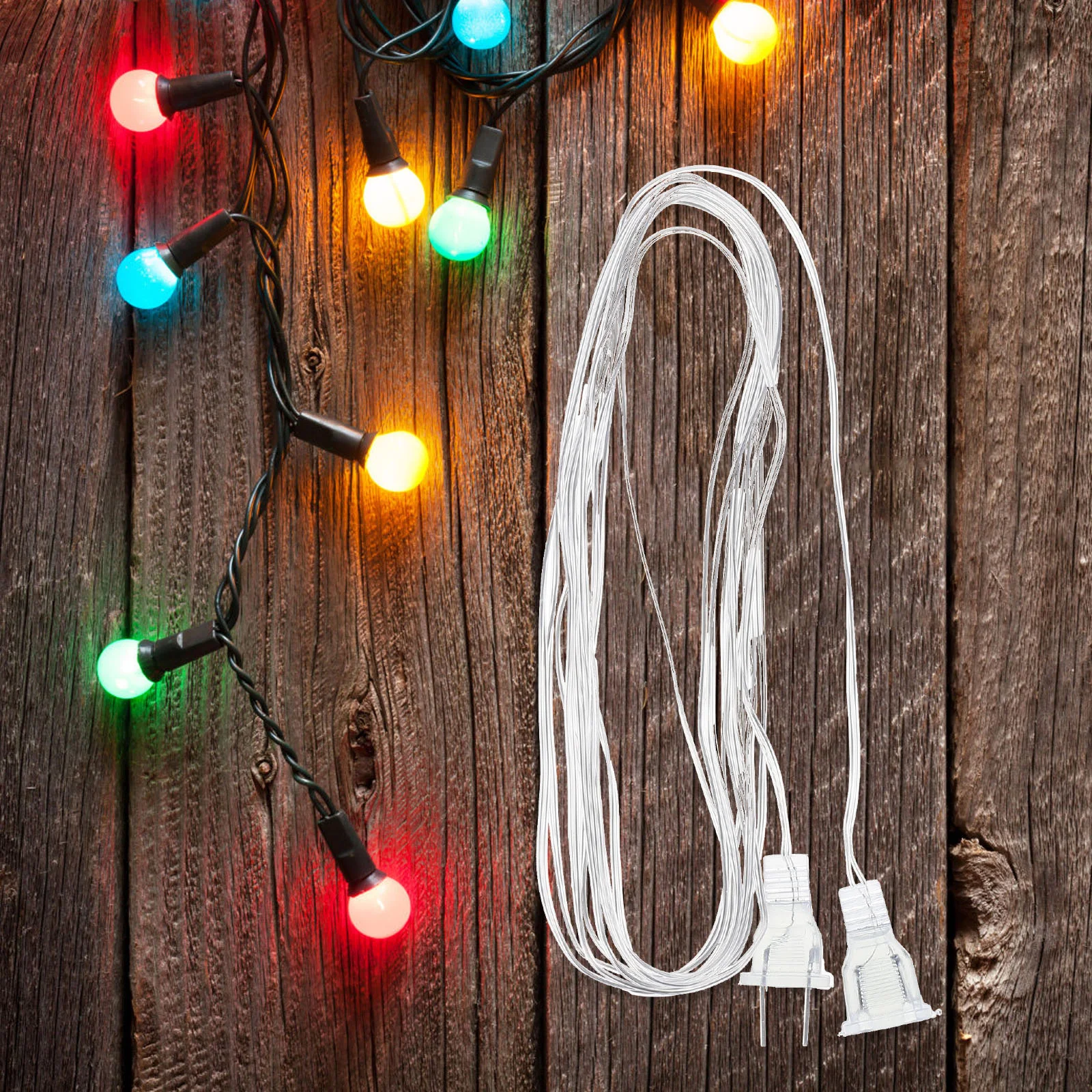 2 Pcs Extension Cord Cable of Strip Lights Cords For Christmas Extender Pvc Ceiling Hanging Decor