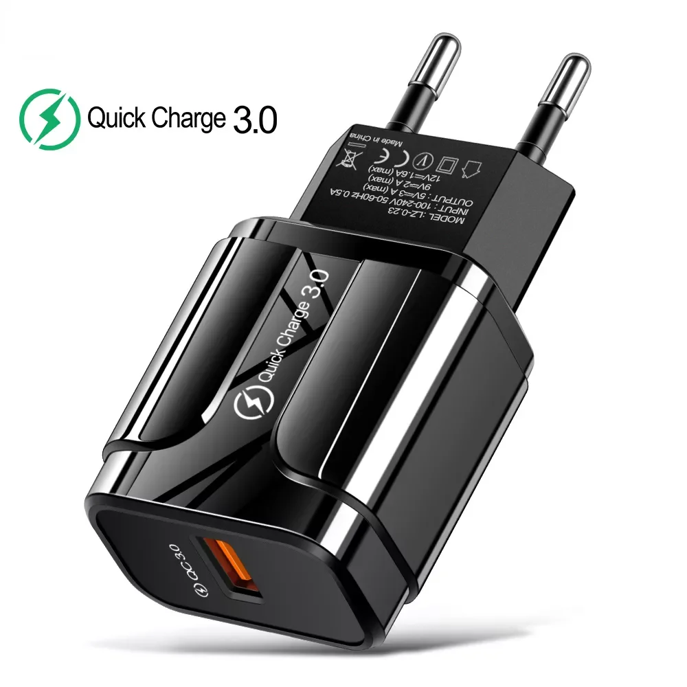 

Quick Charge 3.0 USB Charger EU Wall Mobile Phone Charger Adapter X MAX 7 8 QC3.0 Fast Charging