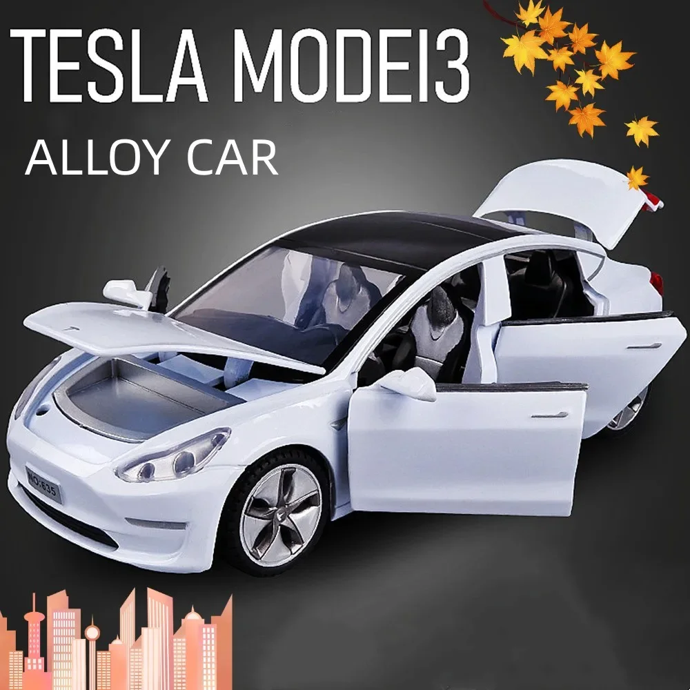Новинка 1:32 Tesla модель 3 X автомобиля из сплава литой игрушечный автомобиль