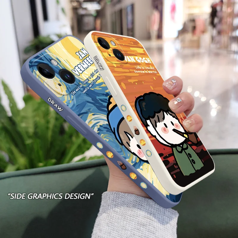 Чехол для телефона с абстрактной девушкой iPhone 15 14 13 12 11 X XR XS SE2 SE2020 8 7 6 6S Plus Pro Max Mini