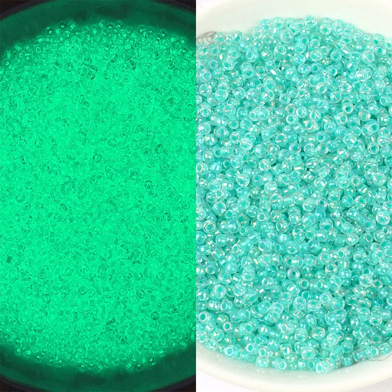 165 шт./лот 3 мм светящиеся прозрачные стеклянные бусины японская форма 8/0