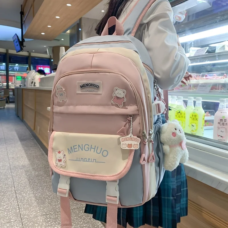 

Cute Fashion Women Backpack Kawaii Lady Book School Bag College Travel Female Girl Trendy Laptop Black Rucksack