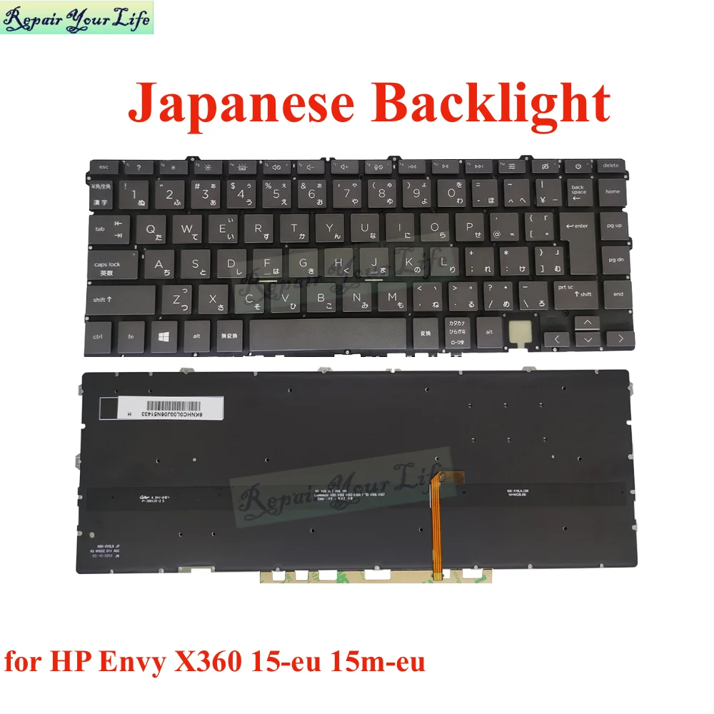 Фото Клавиатура с подсветкой US UK LA/латинская JPA для HP Envy X360 15-EU 15M-EU TPN-149 15-EU0003CA 15-EU0010CA EU0013CA EU0043DX №3