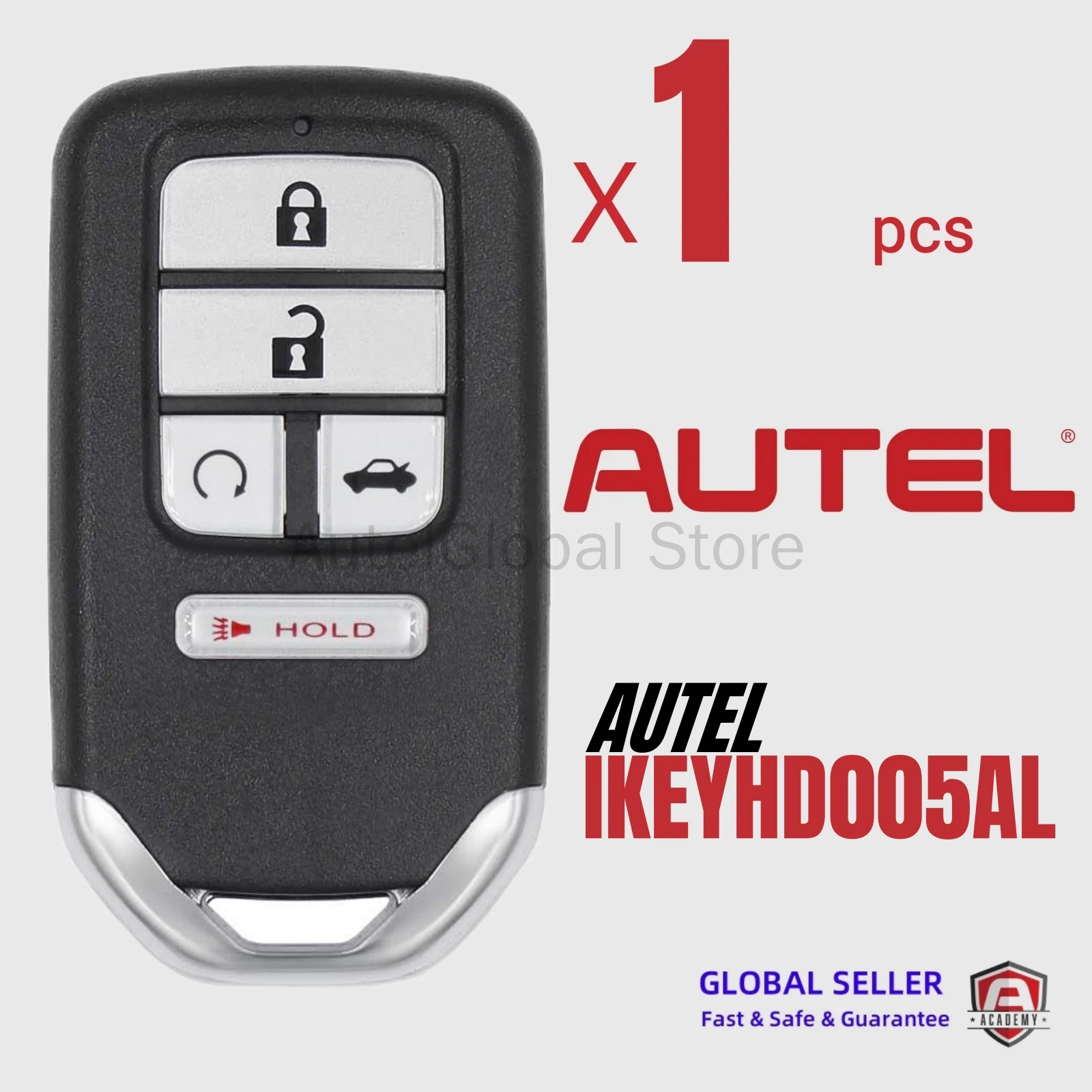 

1 шт. Autel Ikey IKEYHD005AL HD005AL универсальный умный дистанционный ключ 5 кнопок для Honda для Autel смарт-ключ для KM100 IM508 IM608 KM1