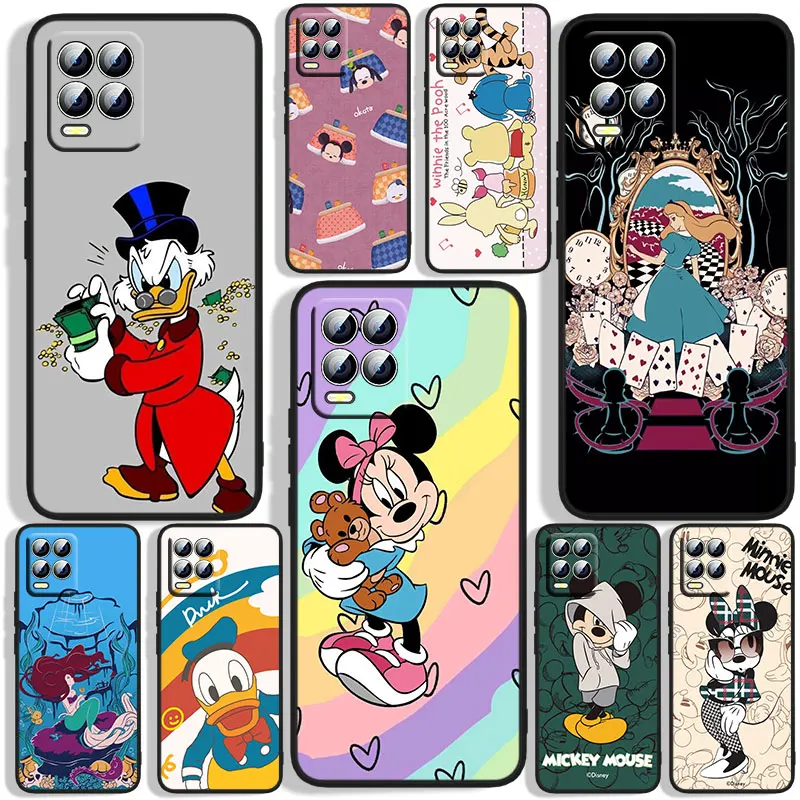 

Disney Donald Duck Phone Case For OPPO Realme 5 6i 6s 7 7i(Global) 8 8i Pro 5G Realme Narzo 50A Narzo 50i Black Soft Capa Back