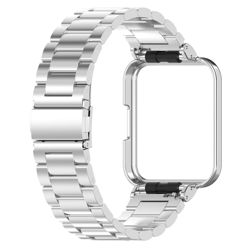 

50PA Metal Band Compatible for Redmi Watch2 Lite Smart Watch Wrist Strap Loop+Case Bracelet Replacement Waterproof Sweatproof