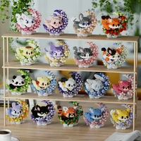 Мини-собака, кошка, панда, енот, милый питомец, маленький строительный блок, серия моделей, украшения, детская игрушка, Рождественский подарок на день рождения для детей