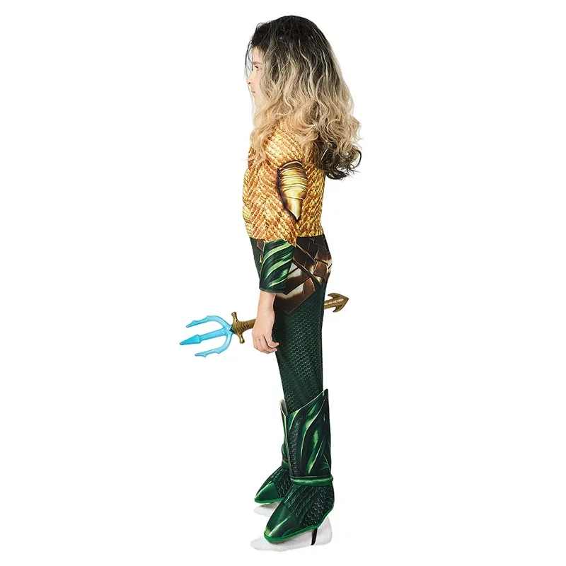 dla dzieci Komiks Superbohater Aquaman Muscle Dress Up Halloween Fancy Kostium Cosplay