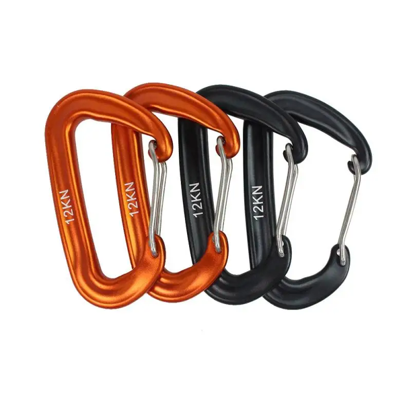

Durable Carabiner Key, Aluminum Wire Gate, Spring Clip Locking, Backpack Hammock, Camping, Hiking, Climbing Equipment, 12KN D