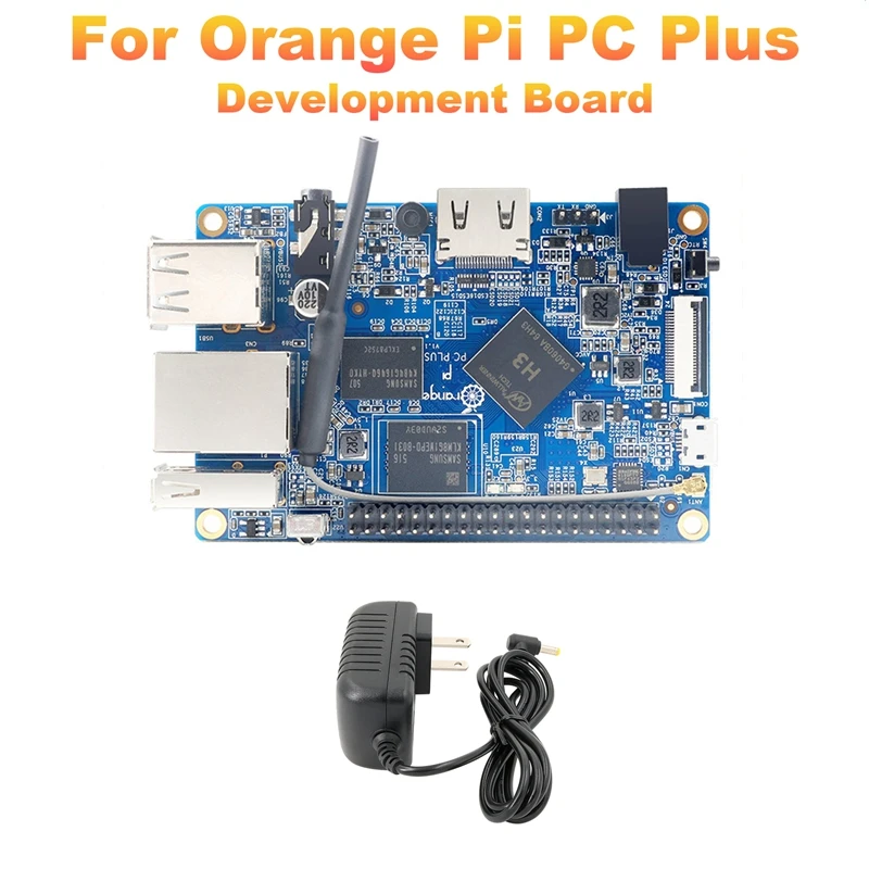 

For Orange Pi PC Plus Development Board+Power Adapter H3 1GB DDR3 Open Source Run Android4.4 Ubuntu