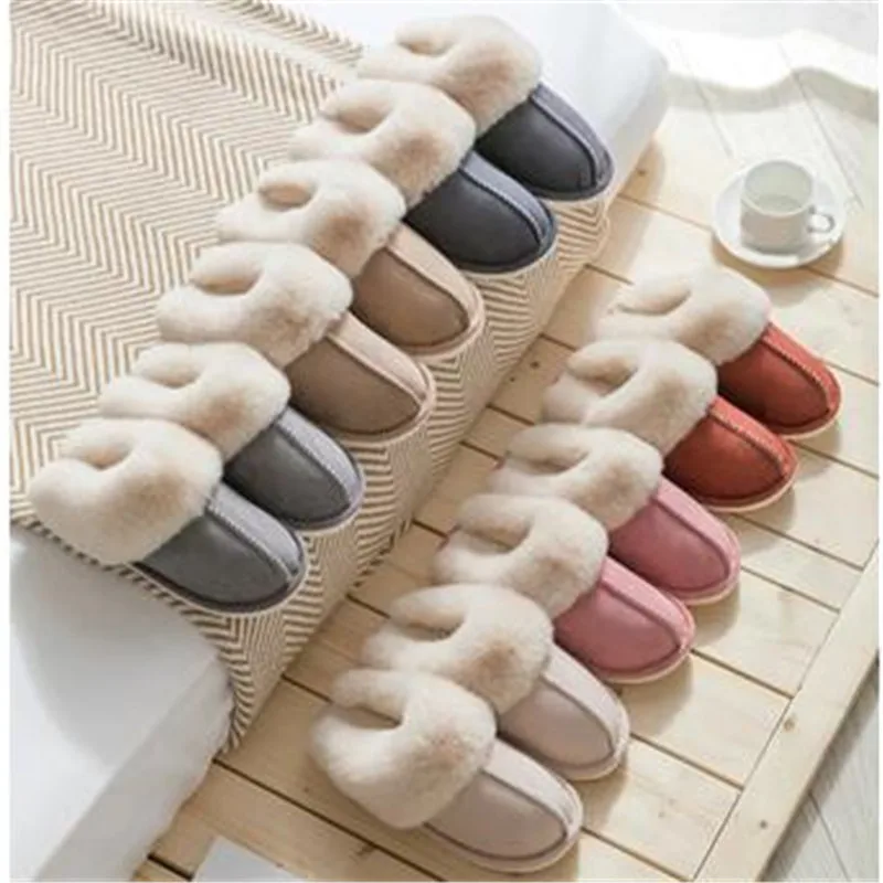 

2023 New Women Indoor Slippers Warm Plush Home Slipper Anti Slip Autumn Winter Shoes House Floor Soft Slient Slides