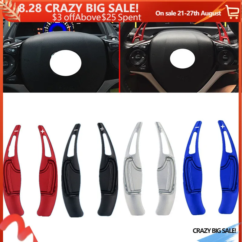 

Pair Car Steering Wheel Shift Paddle Shifter Paddle Blade Extension Aluminum Alloy For Honda Civic 2012 CR-V CRV 2016 2017