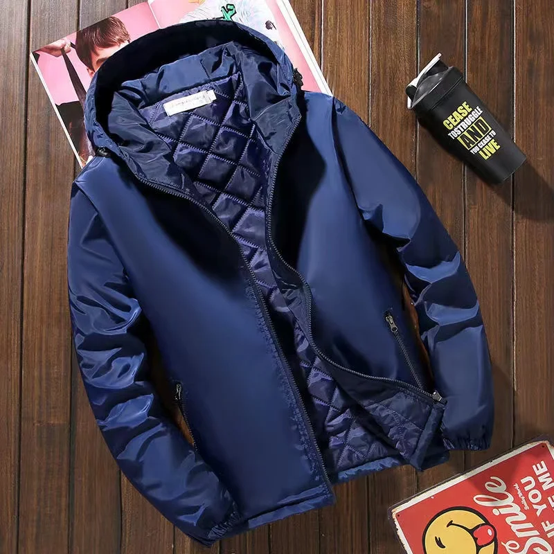 Hooded New Mens Cotton Padded Jacket Winter Thick And Warm Male Jacket Korean Style Trendy Cotton Clothing Loose Large Size Coat