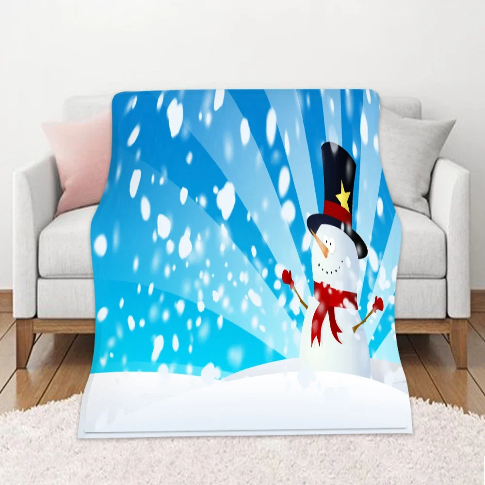 Одеяло красно-белое праздничное фланелевое одеяло со снежинками для зимы