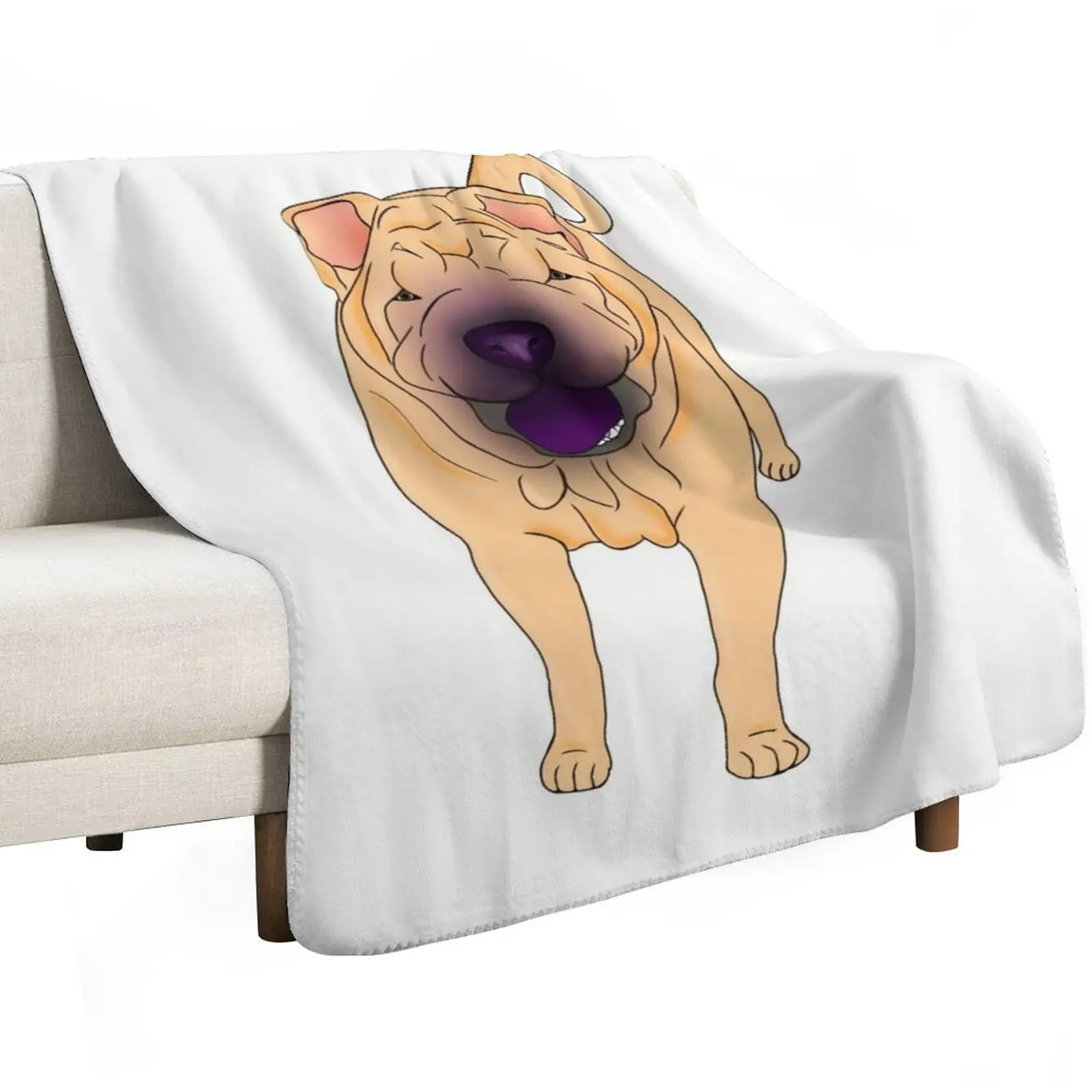 Фото Плед Shar Pei - Blonde, многофункциональное теплое одеяло для гостиной и спальни №2