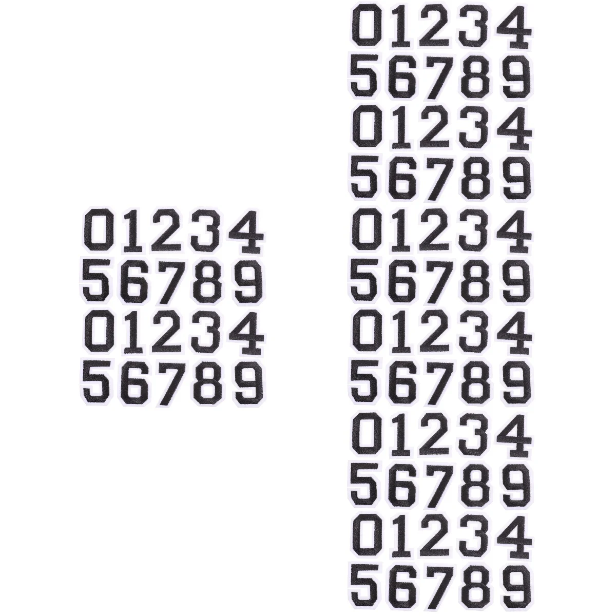 

8 Sets of Self Adhesive Numbers Sticker T-Shirt Numbers Stickers Football Sports Shirt Numbers Stickers