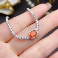 opal rare mexican fire natural orange opal bracelet 925 sterling silver natural fire opal engagement tennis bracelet