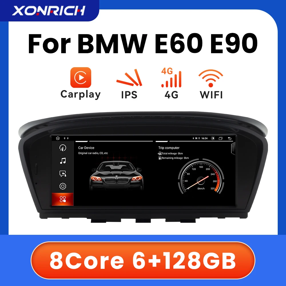 

Автомобильный мультимедийный проигрыватель CarPlay, 6 ГБ, 128 ГБ, Android 12, для BMW 5 серии E60, E61, E63, E64, E90, E91, E92, E93, CCC, CIC радио, GPS-навигация