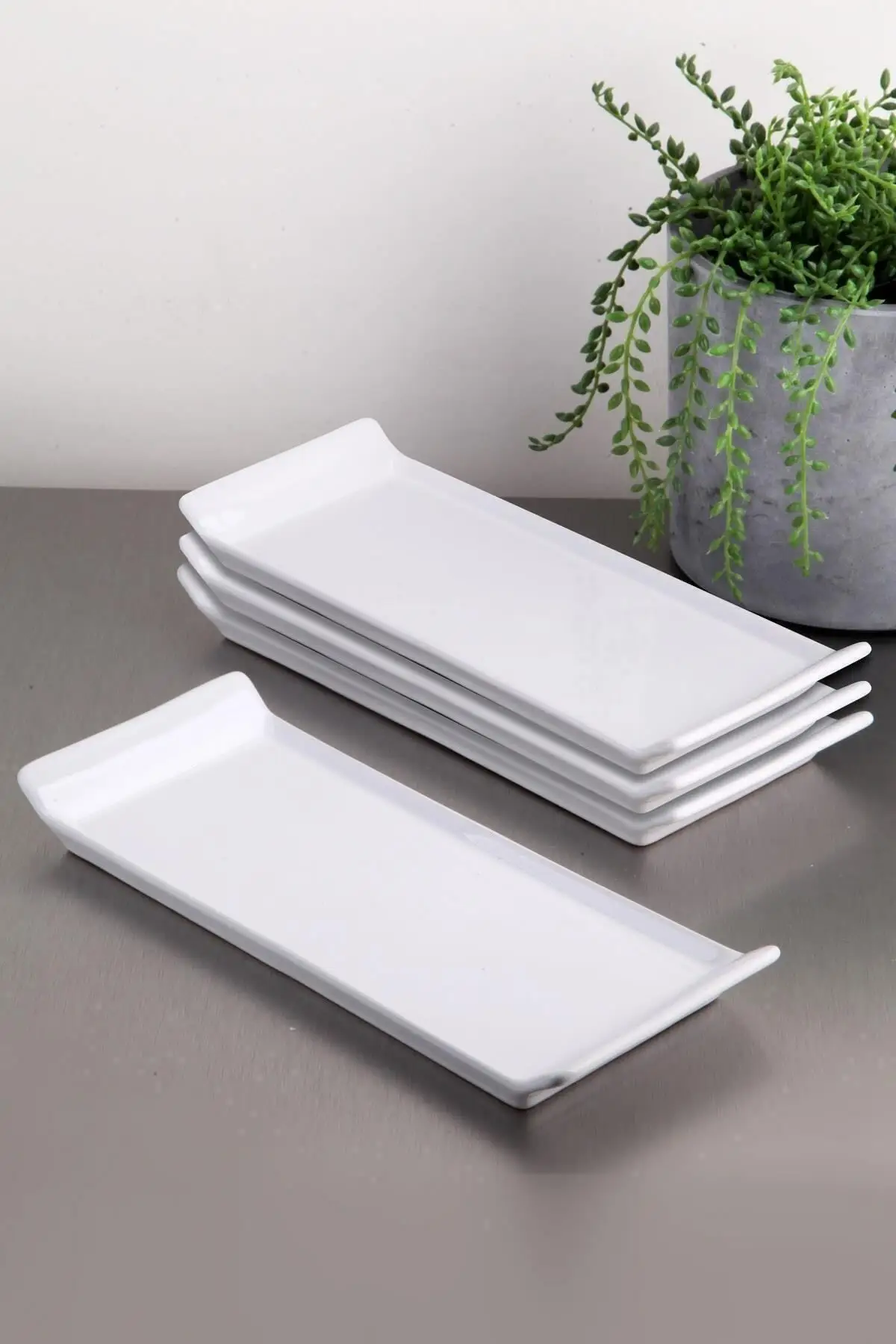 

Luxury 4 Pieces Rectangle Large Serving Dining Breakfast Elegant Style Quality Cheap Tools for Kitchen Dining Room Wedding