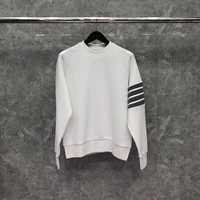 tb tnom sweatshirt men%e2%80%99s oversized 4 bar striped graphic sweatshirts classic crewneck long sleeve casual loose pullover tb tops
