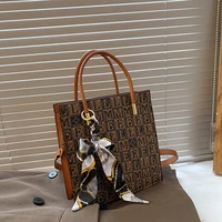 luxury designer handbags for women 2022 letter print crossbody bags vintage leather tote bag high quality shoulder bag ladies