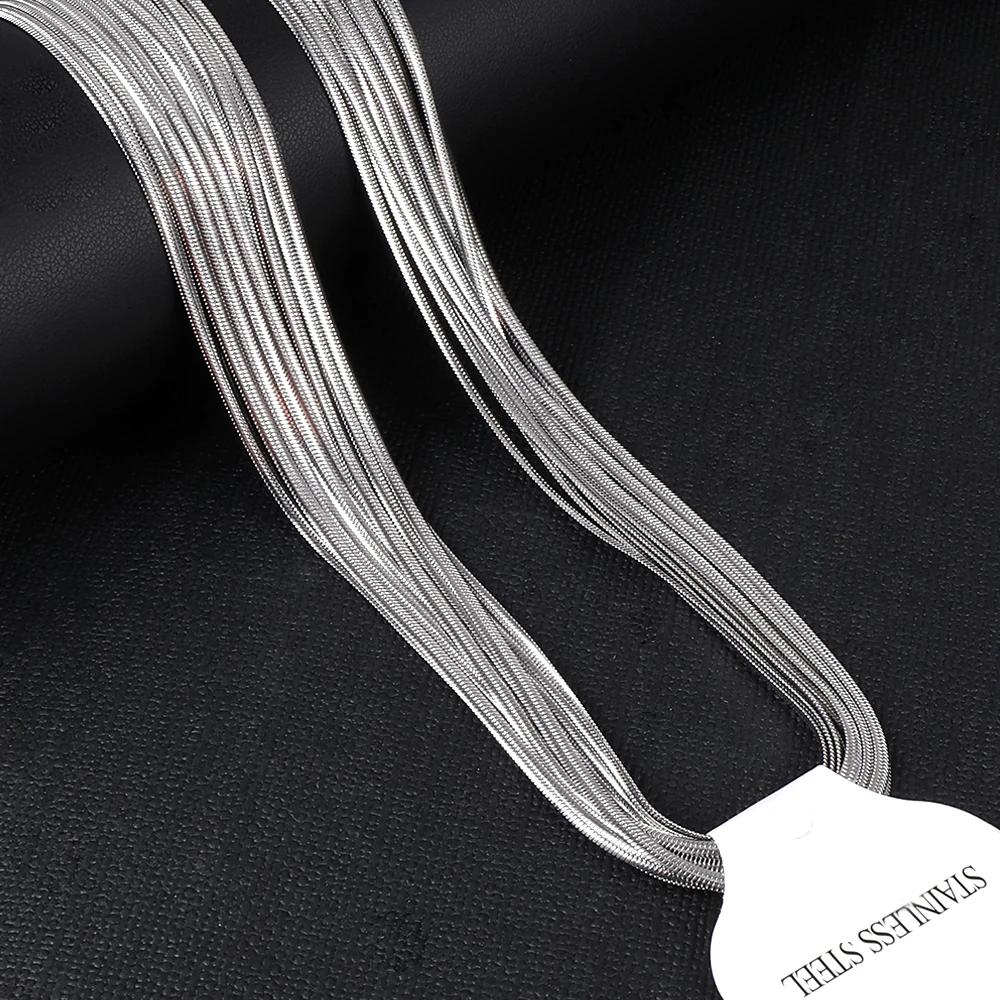 ASON 10 шт./лот оптовая продажа нержавеющая сталь 2 мм серебряный цвет цепочки