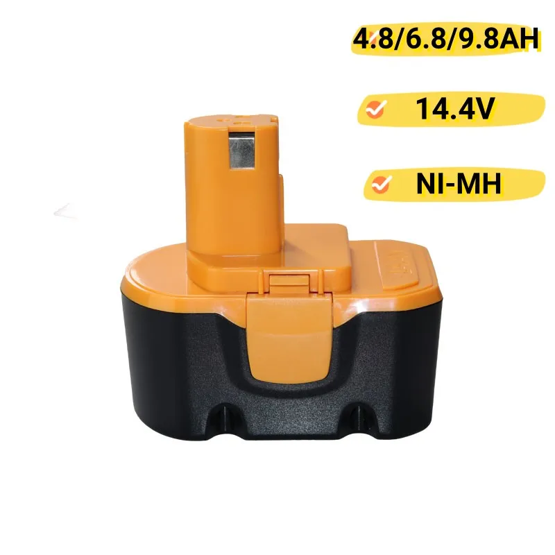 

Replacement Battery 14.4V 4.8/6.8/9.8Ah NI-MH Suitable For RYOBI 1400652 1400670 1400652B 1400143 RY-1204