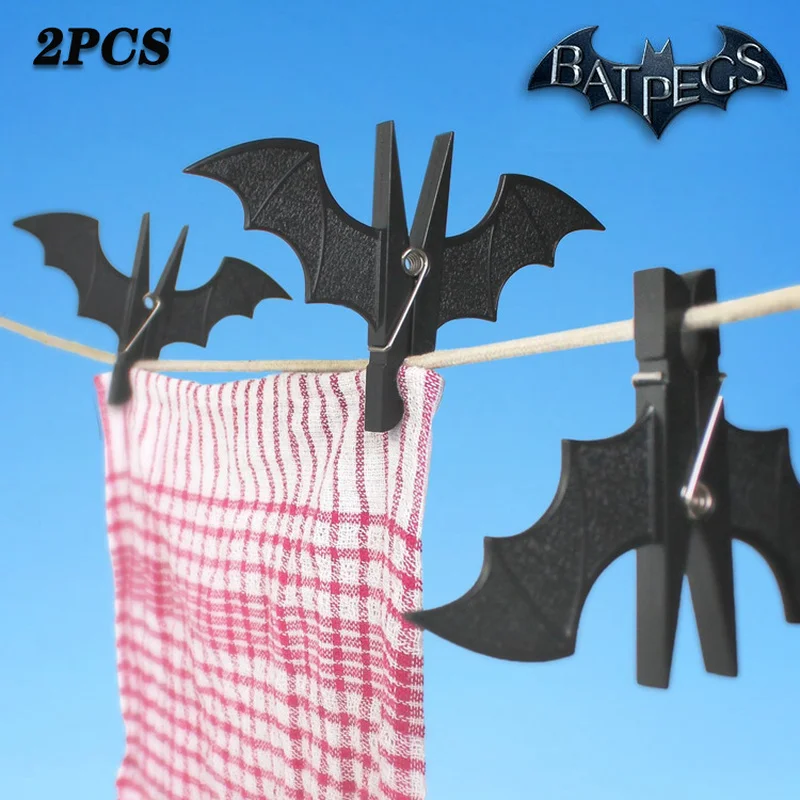 

2pcs Creative fun bat Clothespins Creative Bat Clothespin Clothespins Laundry Creative Animal Cute Clip For Clothes Bed Sheet