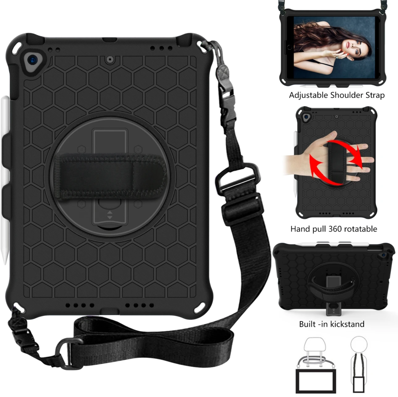 Для Huawei MediaPad T5 10 1 T8 8 0 2020 M5lite M6 4 2019 Turbo M5 360 Поворотный наручный ремешок