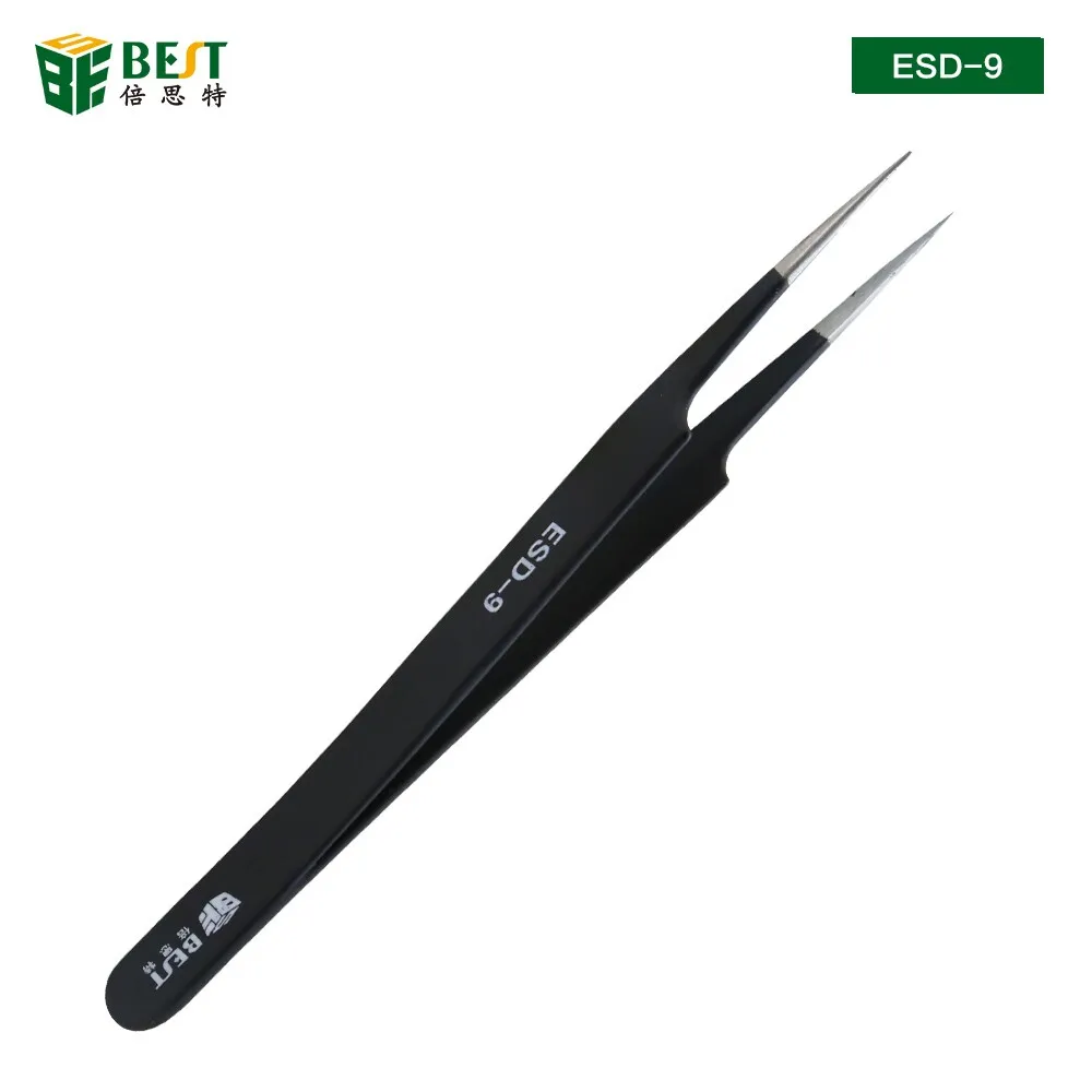 

Free shipping 1PC Precision Tweezer Antistatic Tweezers Stainless Tweezers Model pointed BST-9