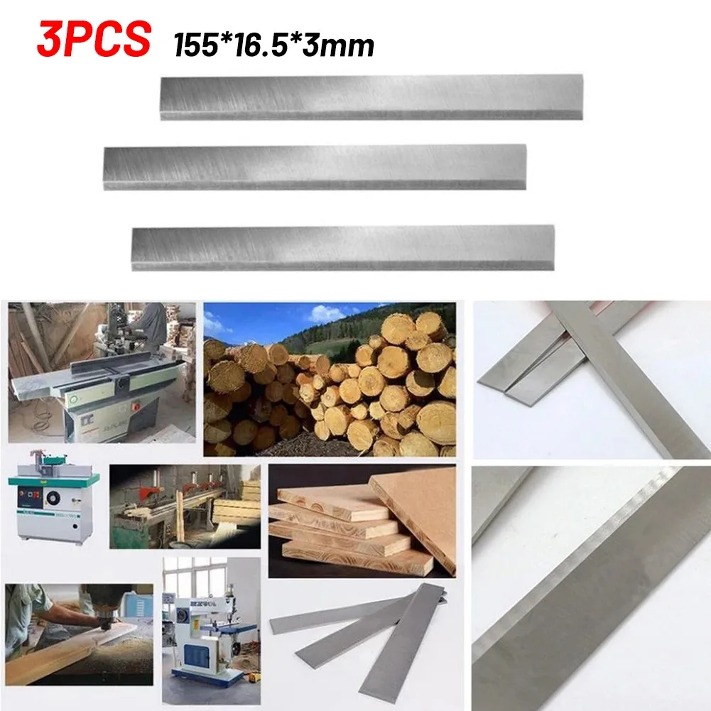 

0.673\\\\\\\\\\\\\\\" Width Planer Blade 155*16.5*3mm 3pc 3pcs 6-1/8\\\\\\\\\\\\\\\" Length High Quality