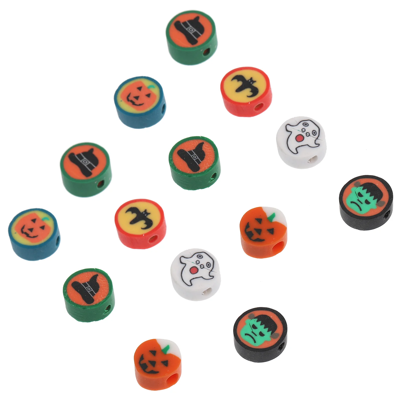 

100pcs Polymer Clay Slices Pre- Punching DIY Slices for Craft (Mixed Styles)