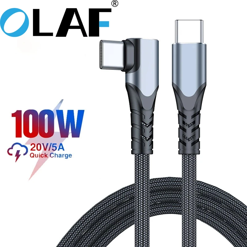 

Кабель Olaf Dual PD 100 Вт USB C к USB C Type-C кабель для быстрой зарядки и передачи данных для Huawei P30 Samsung Xiaomi iPhone линия передачи данных Быстрая зарядка