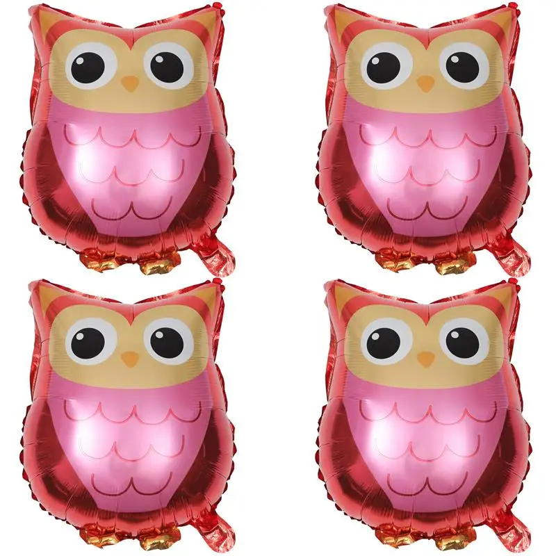 

4pcs Cartoon Decorative Decorative Owl Balloons Aluminum Film Balloon Graduation Balloon Owl Balloon Birthday Party Background