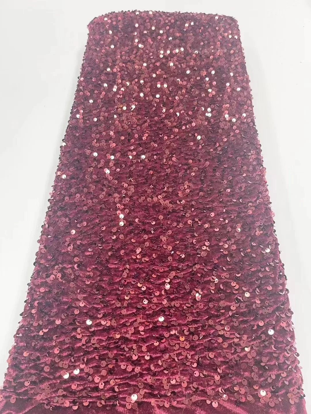 

5Yards African Velvet Lace Embroidery Sequins Net 2023 High Quality French Wedding Prom Fabric for Party Wedding Cloth