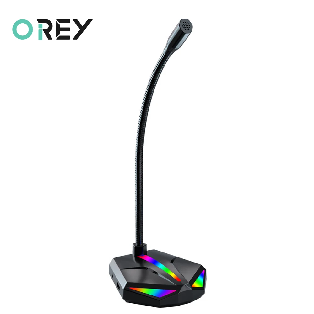 

RGB-компьютер, 3,5 мм, USB-микрофон, HD-звуковая карта с динамиком, разъем для гарнитуры, шумоподавление, игровое общение, вращающийся приемник