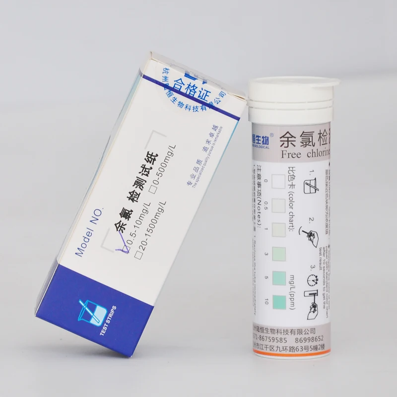 

Hospital Sewage Total Residual Chlorine Test Paper PH Total Chlorine Three-in-One Disinfection Quick Test Strip
