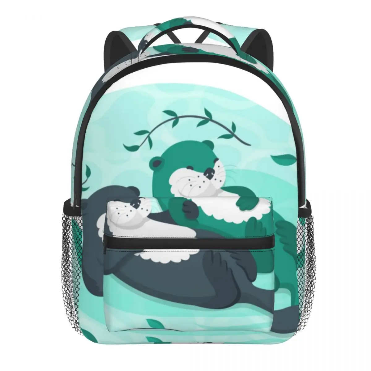 Otters Swimming Kids Backpack Toddler School Bag Kindergarten Mochila for Boys Girls 2-5 Years