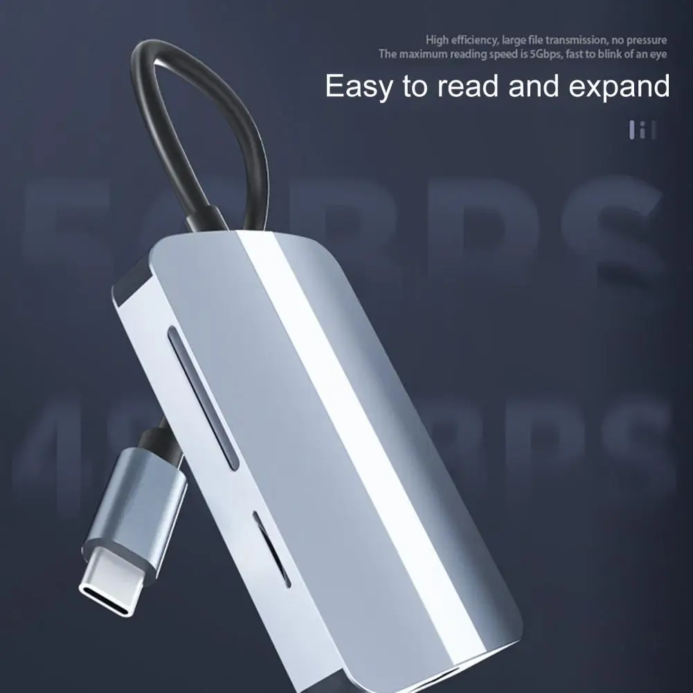 

Практичная Плата расширения без драйвера с интеллектуальным чипом USB3.0 USB 2,0 LAN RJ45 Кабельный концентратор TF/SD кардридер передача данных