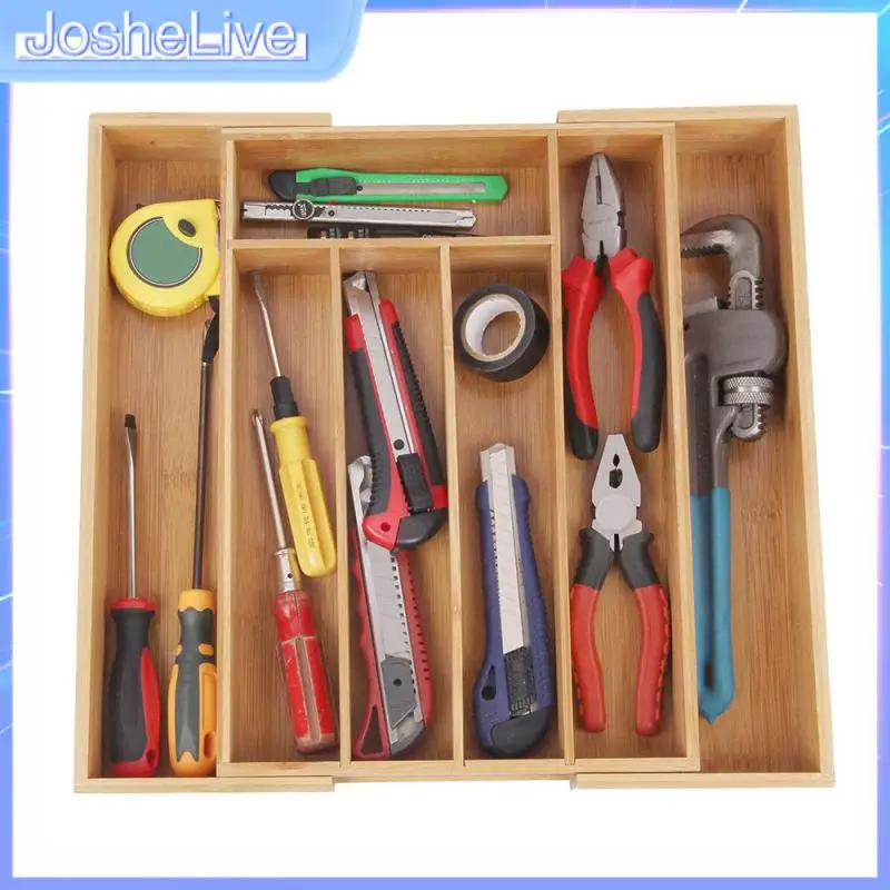 

1pc Bamboo Kitchenware Storage Box For Knife And Fork Free Combination Storage Drawer Utensils Sorting Board Cutlery Box