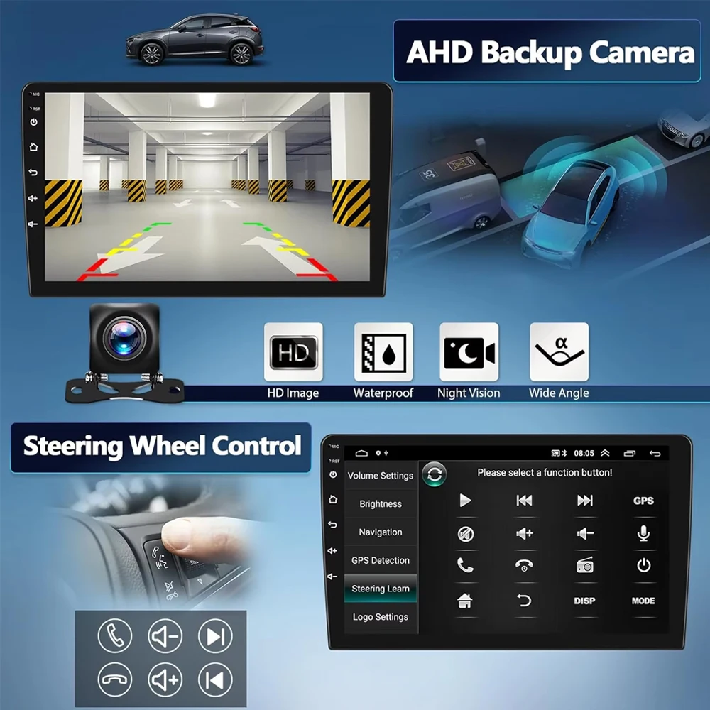 2 Din Android 14 автомобильный радиоприемник мультимедийный видеоплеер для Toyota Camry 7 XV 40