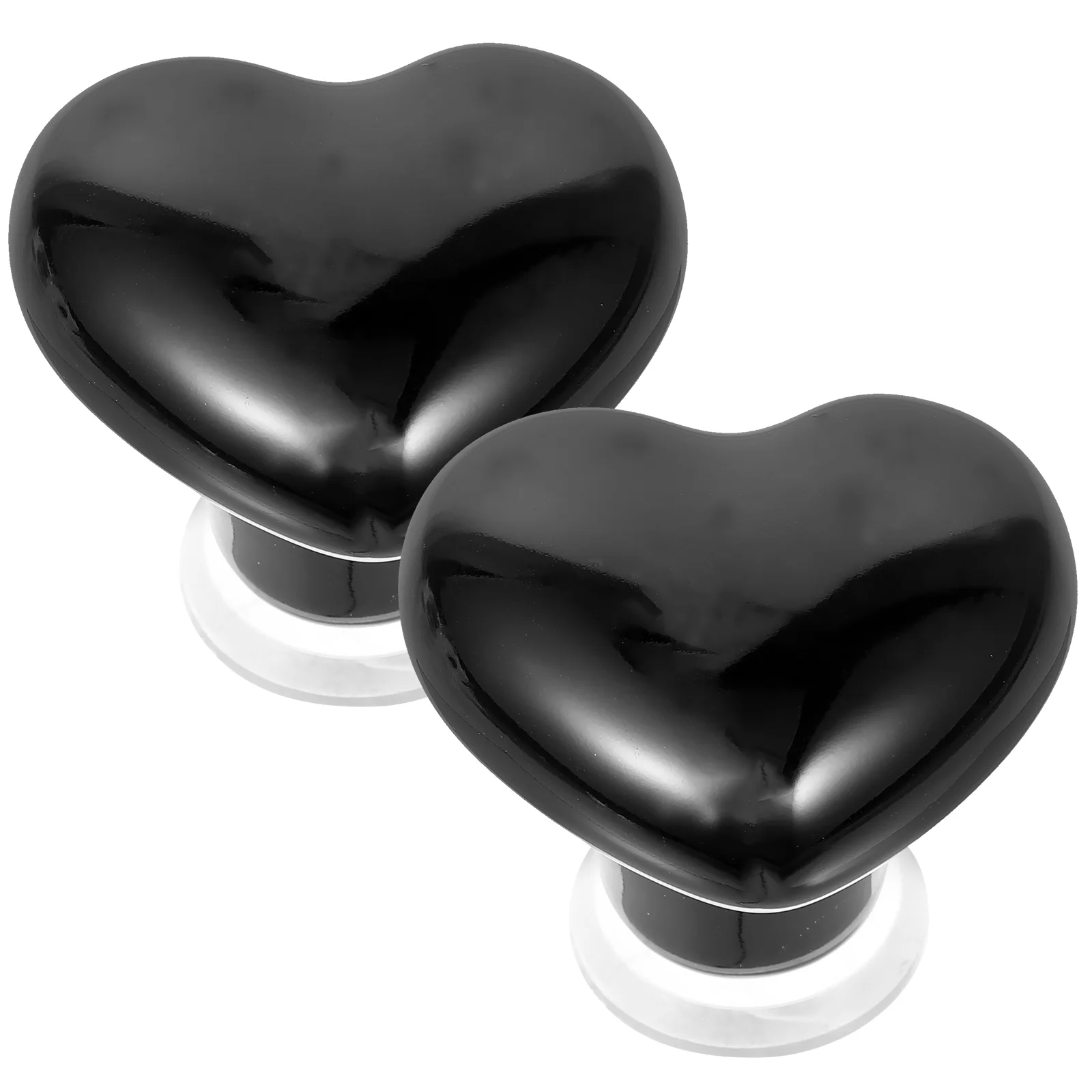 

2 pcs Heart Shaped Toilet Button Assistant Tools Toilet Tank Button Tops Handle for Home